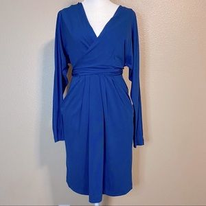 Bcbg Maxazria Wrap Dress with Pockets - Ink Blue Color
